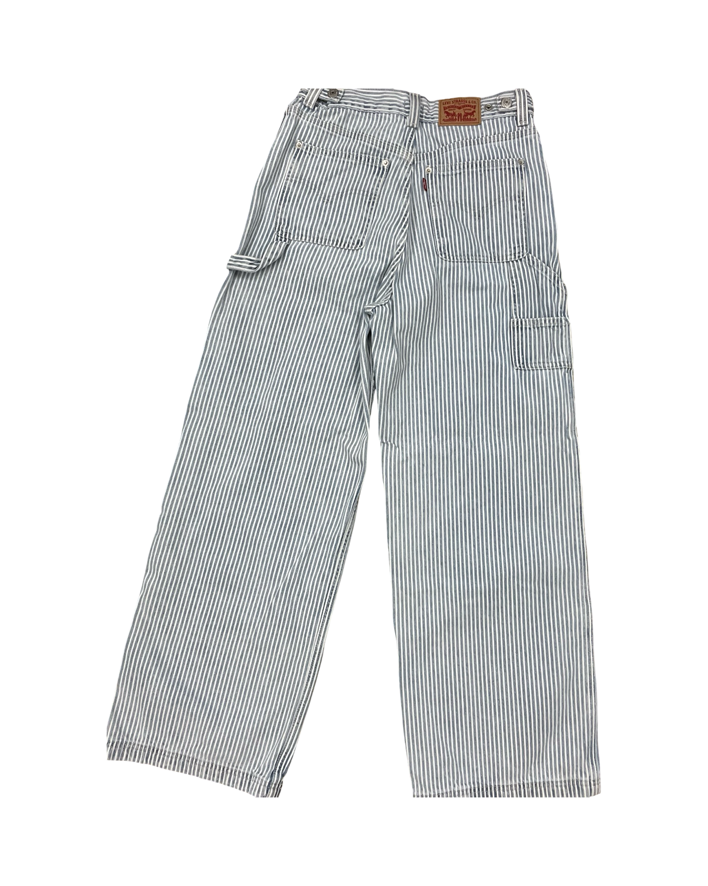 Jeans Wide Leg By Levis In Blue & White, Size:6