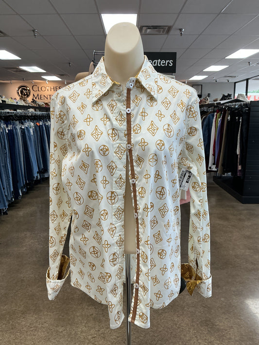 Top Ls By Clothes Mentor In Cream, Size:M