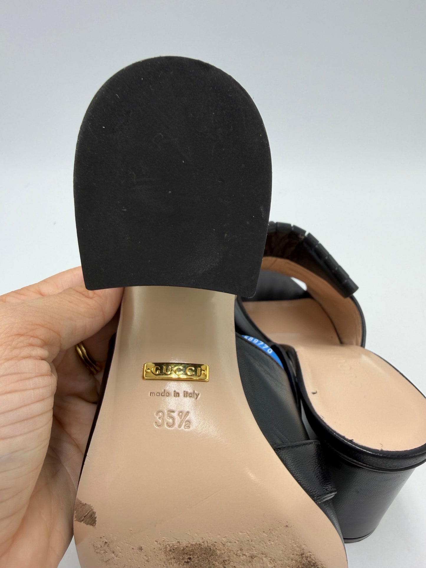 Gucci Marmont GG Fringe Block Luxury Shoes, Size: 5.5 (35.5)