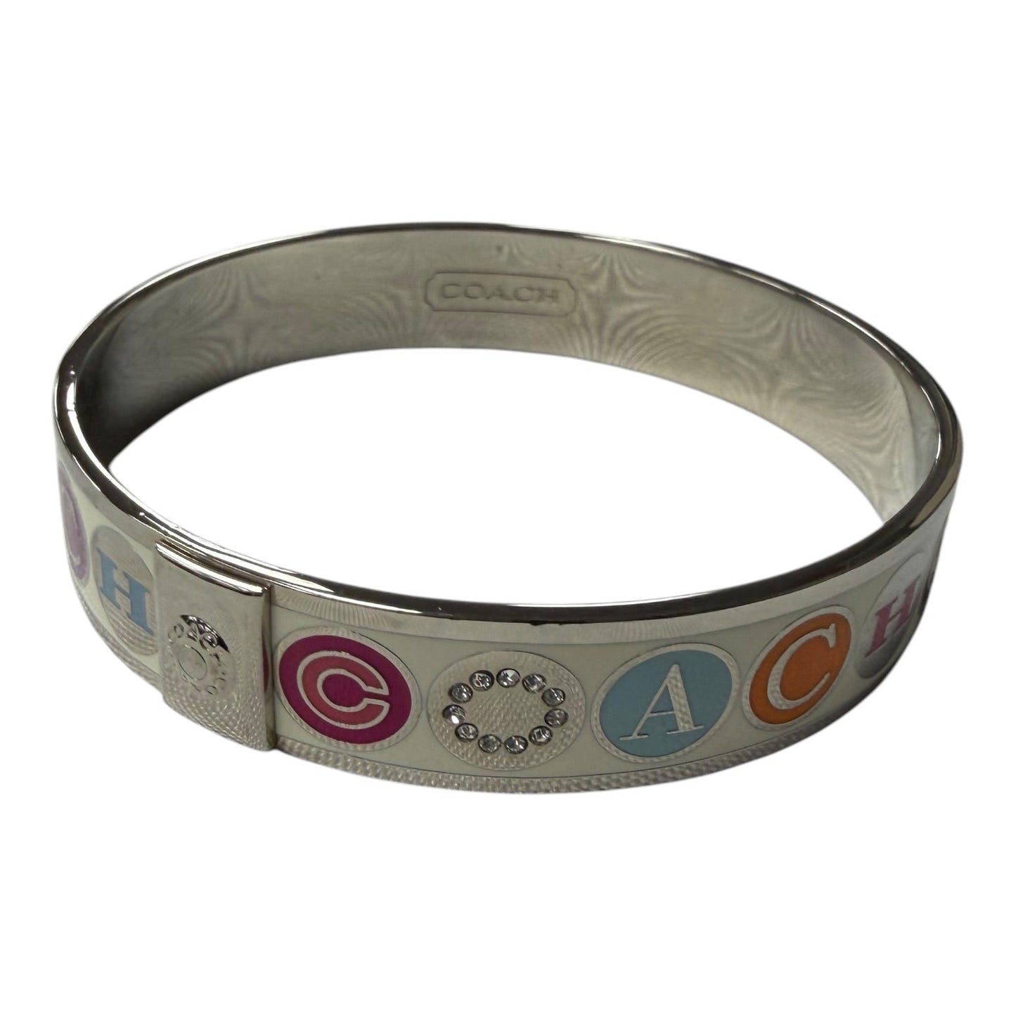 Bracelet Designer By Coach In Silver & White