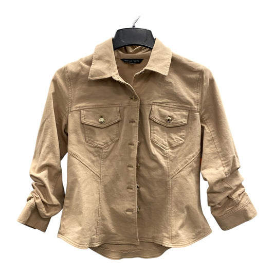 Jacket Denim By Boston Proper In Tan, Size:S