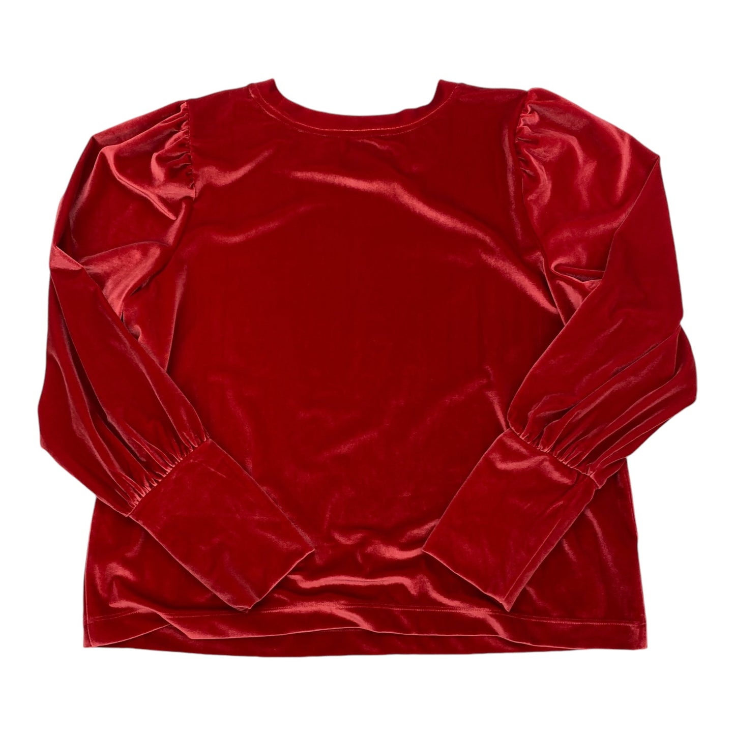 Blouse Ls By Loft In Red, Size:M