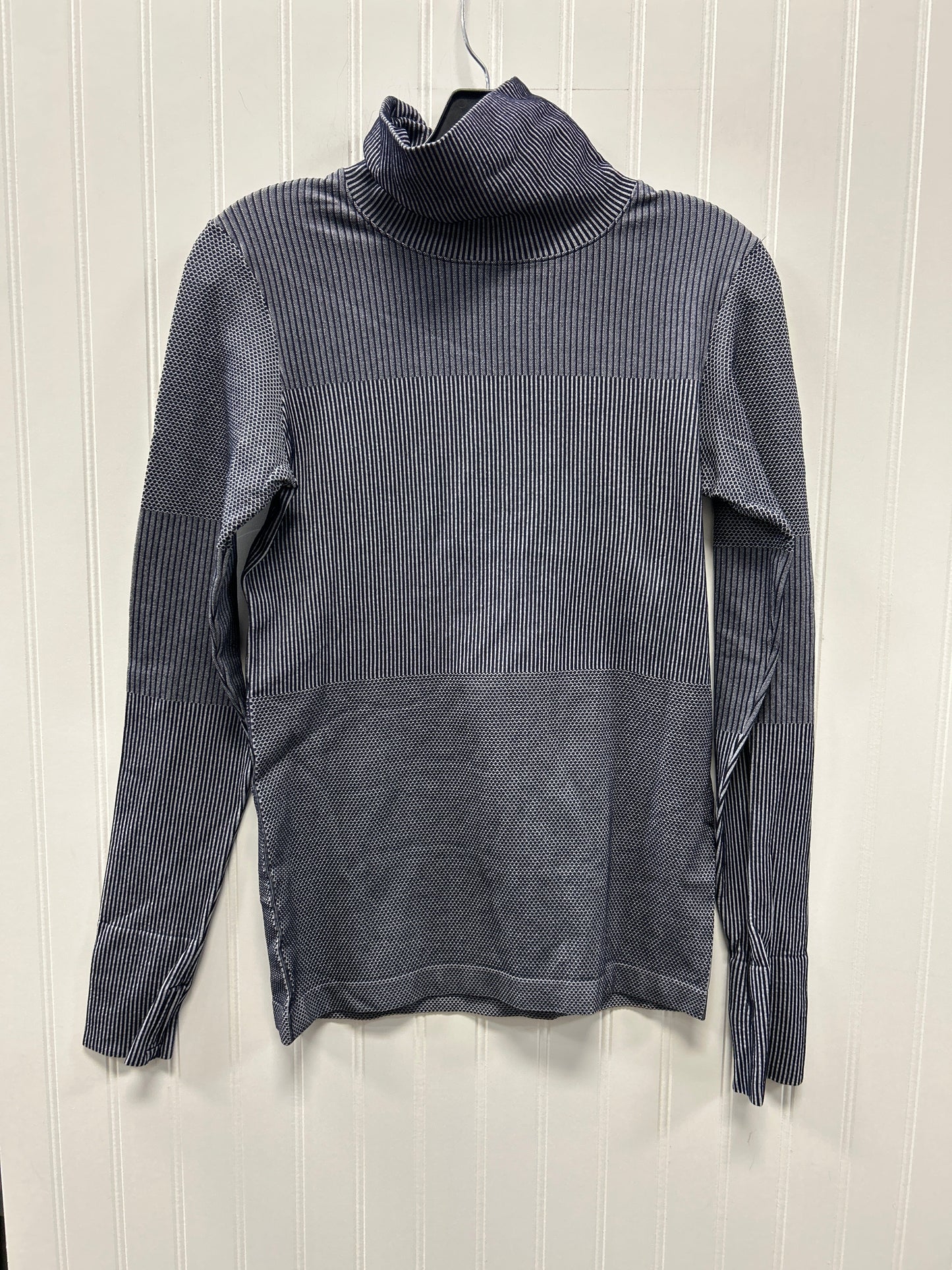 Athletic Top Ls Collar By Athleta In Blue, Size:M