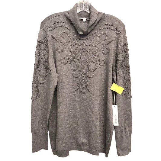 Sweater By Chicos In Grey & Silver, Size:Xl