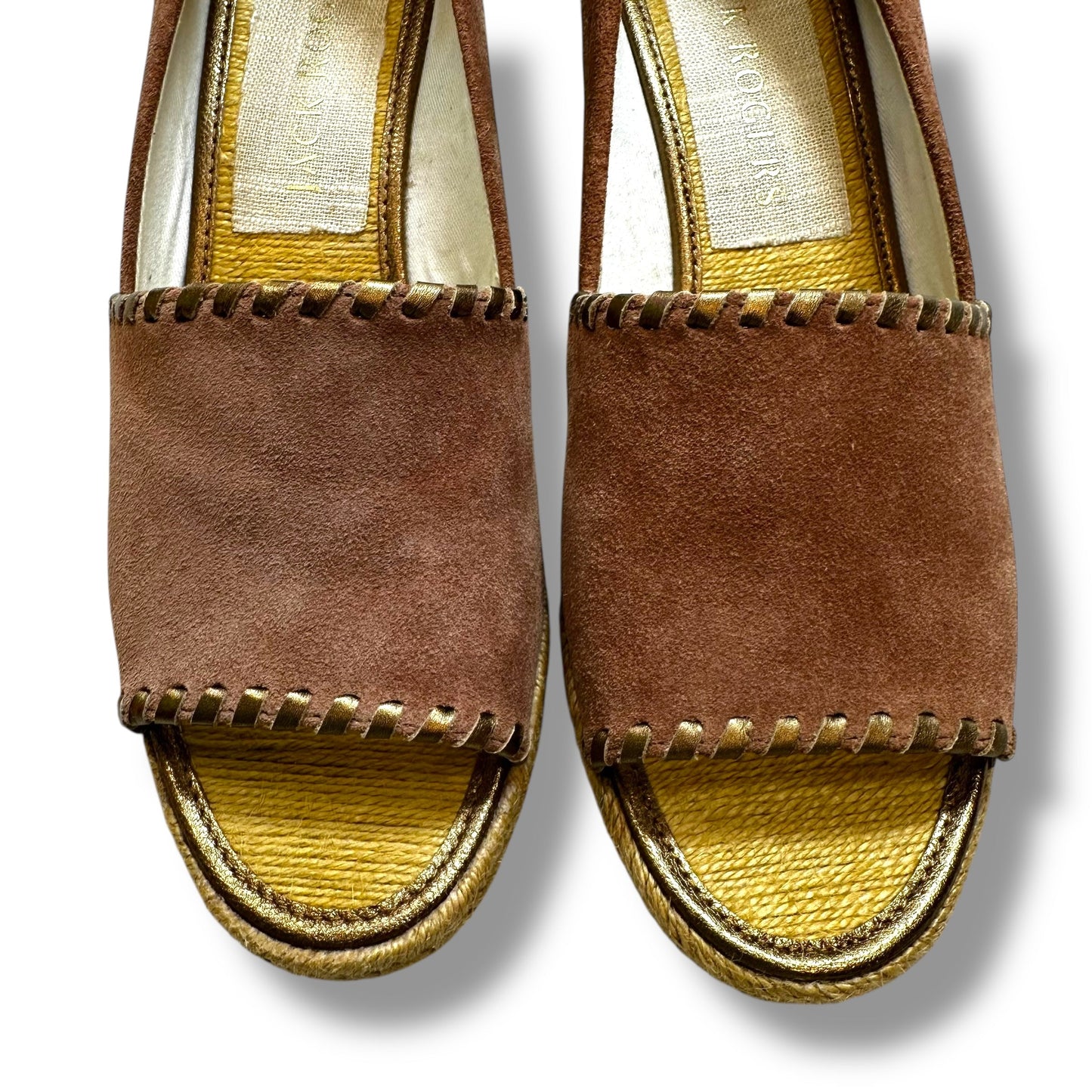 Shoes Heels Wedge By Jack Rogers In Mauve, Size: 8.5