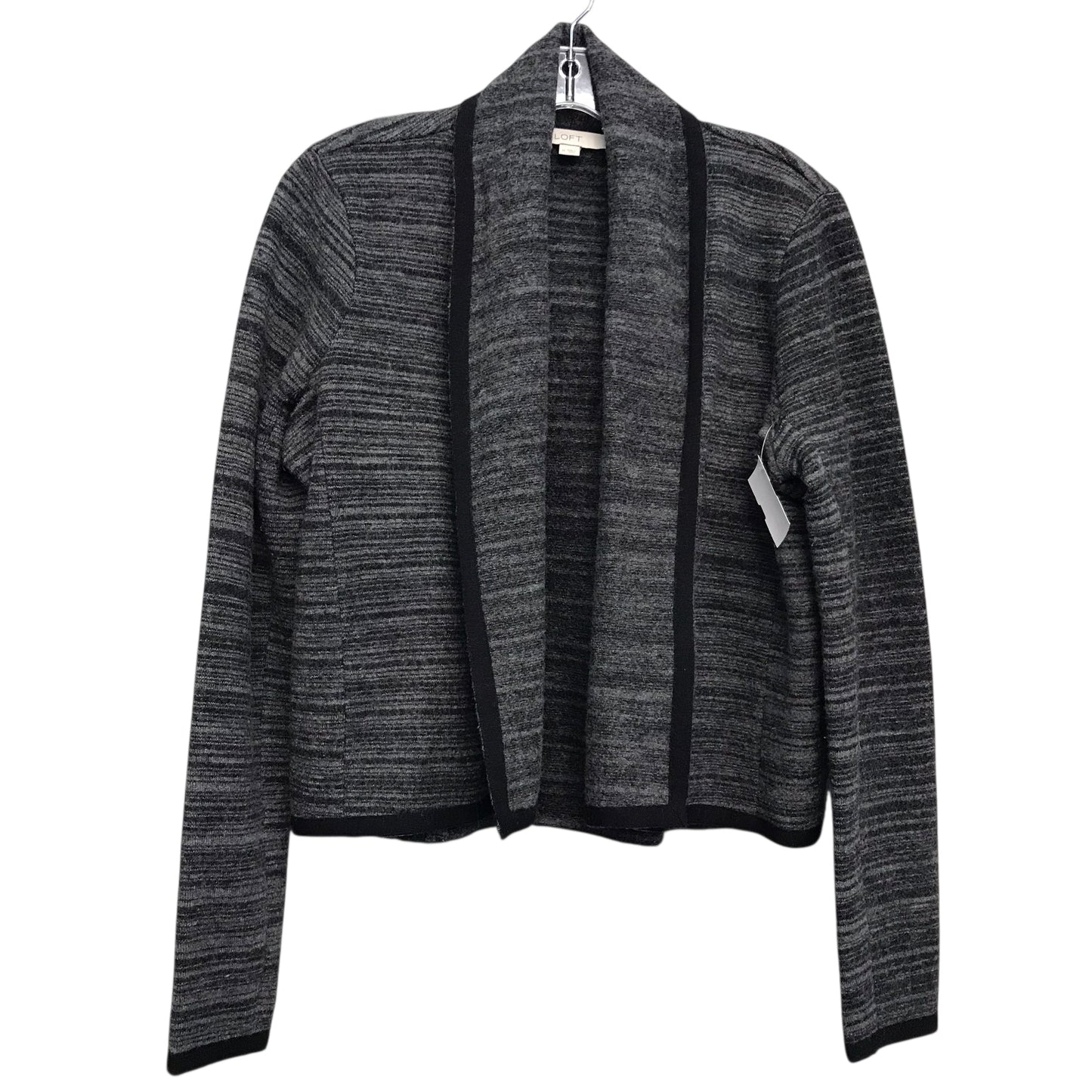 Sweater Cardigan By Loft In Grey, Size:M