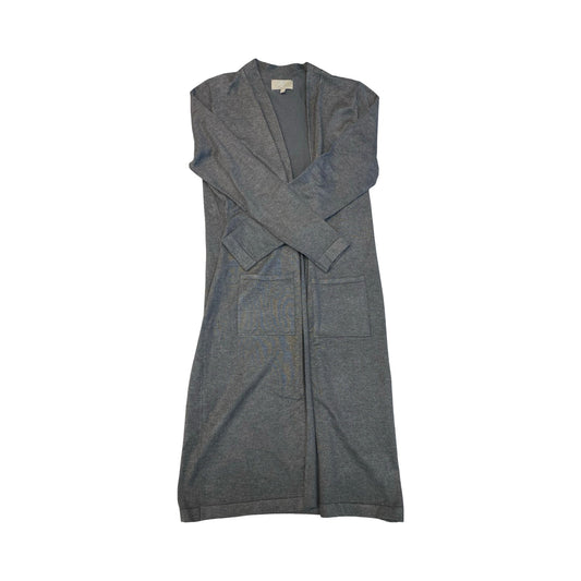 Sweater Cardigan By Joan Vass In Grey, Size:L