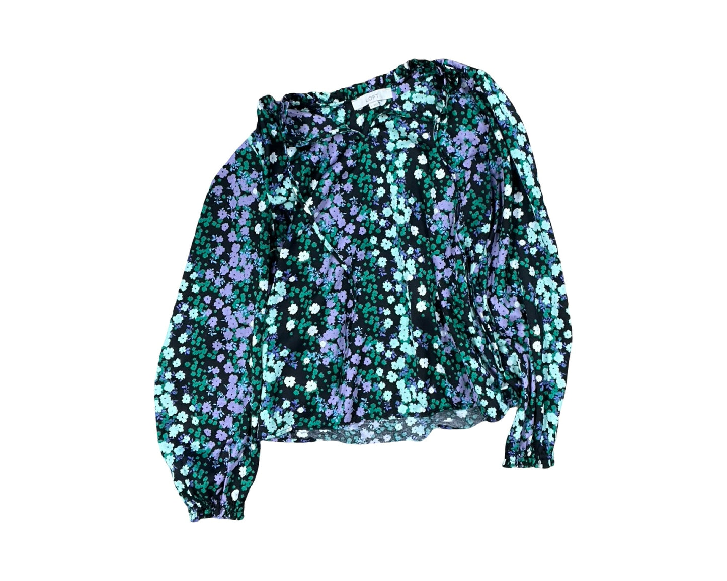 Top Ls By Loft In Blue & Green, Size:M