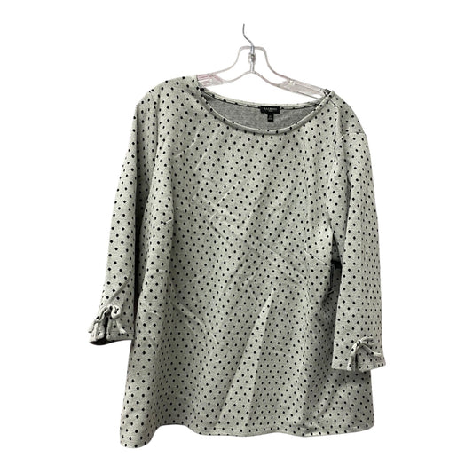 Top Ls By Talbots In Silver, Size:2X