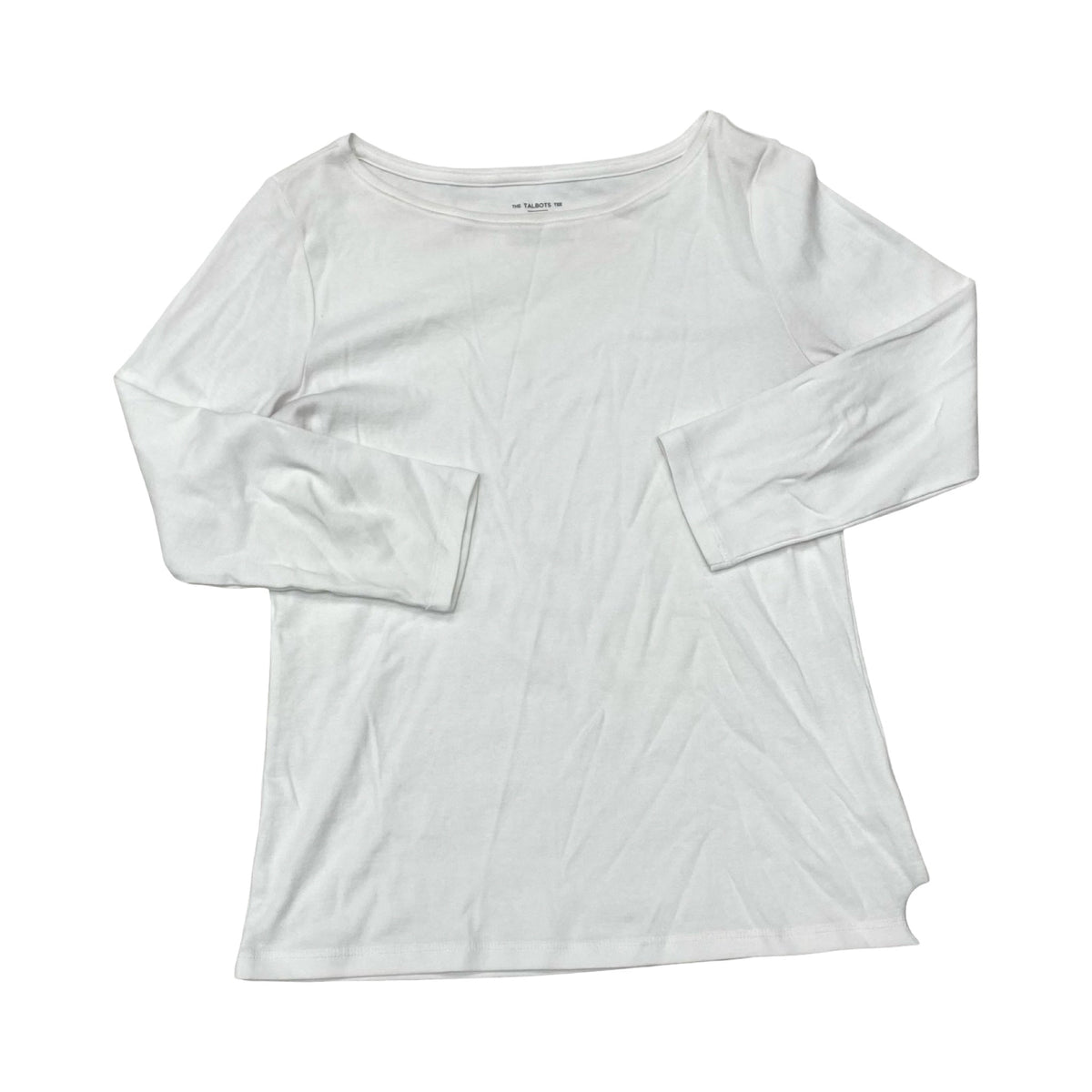 Top 3/4 Sleeve Basic By Talbots In White, Size:S