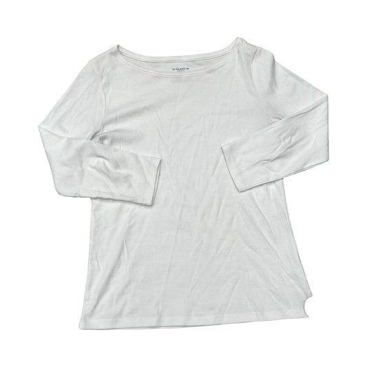 Top 3/4 Sleeve Basic By Talbots In White, Size:S