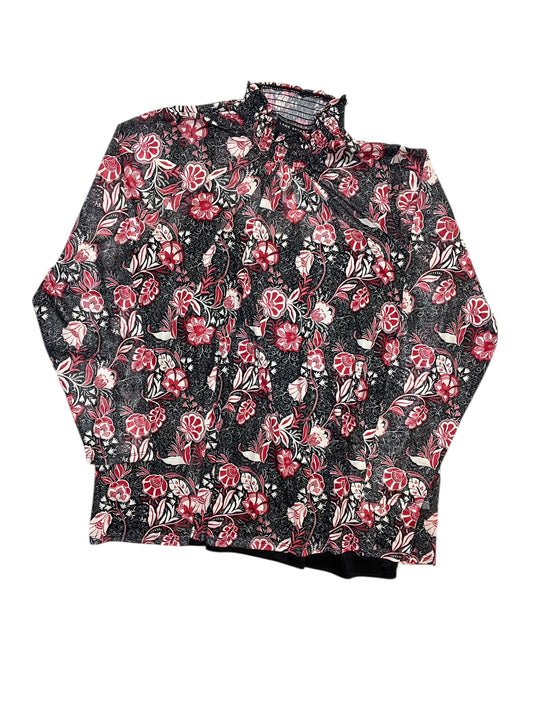 Blouse Ls By Lane Bryant In Black, Size:3X