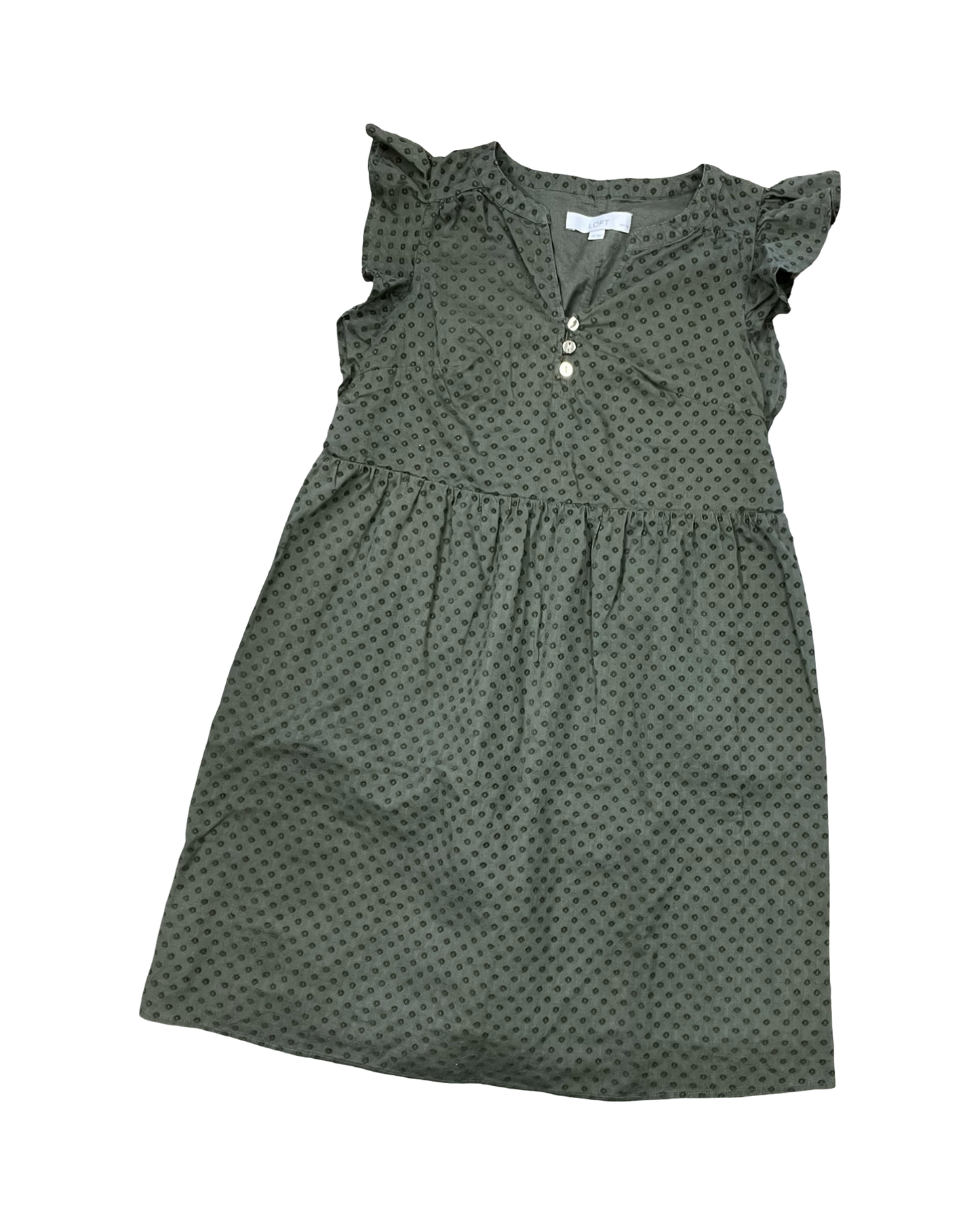 Dress Work By Loft In Green, Size:Xsp