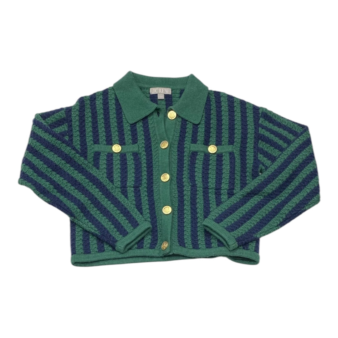Sweater Cardigan By J. Crew In Blue & Green, Size:Xxs