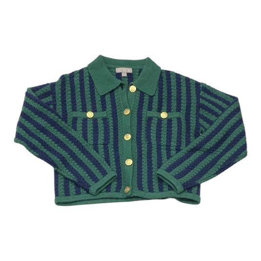 Sweater Cardigan By J. Crew In Blue & Green, Size:Xxs