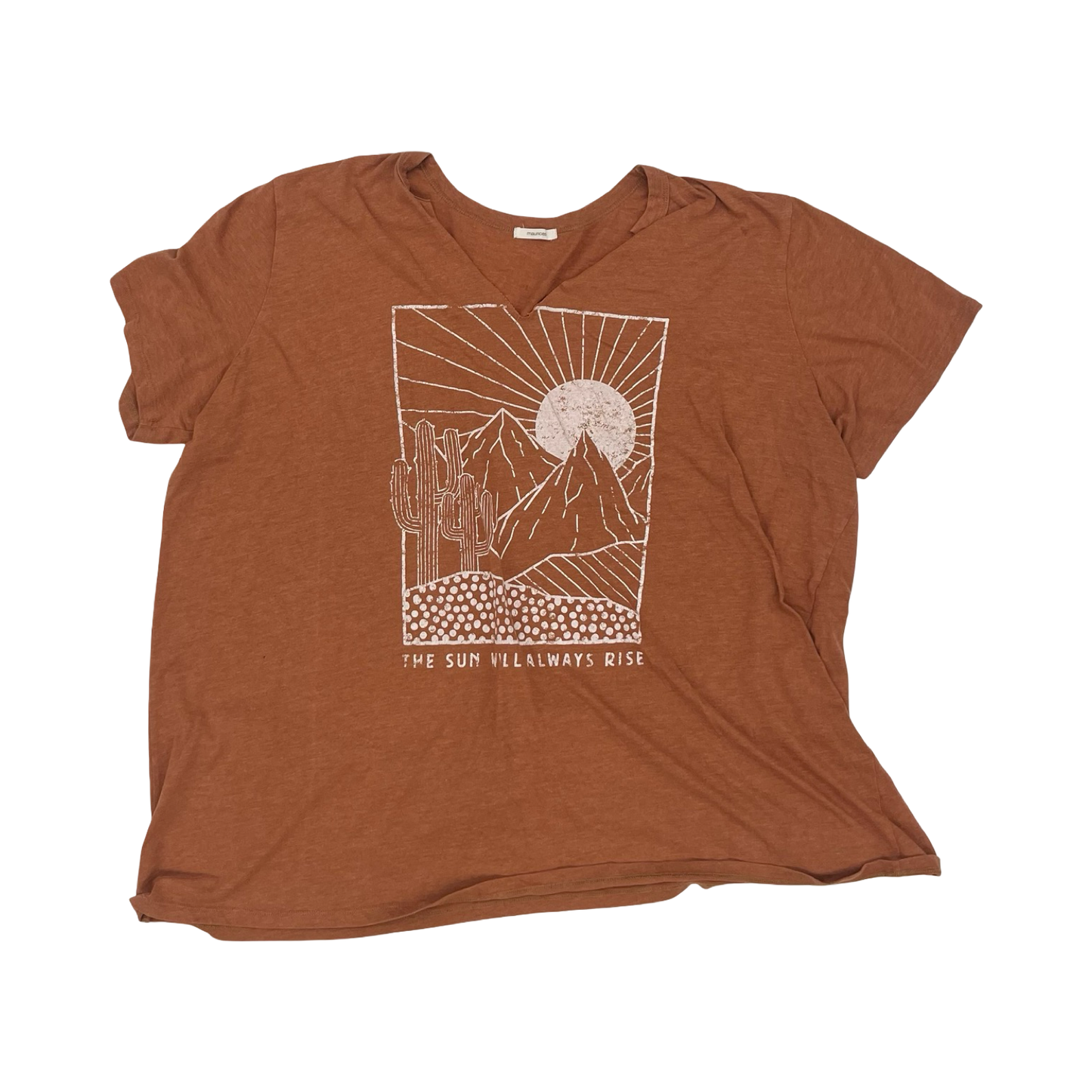 Top Ss By Maurices In Brown, Size:2X