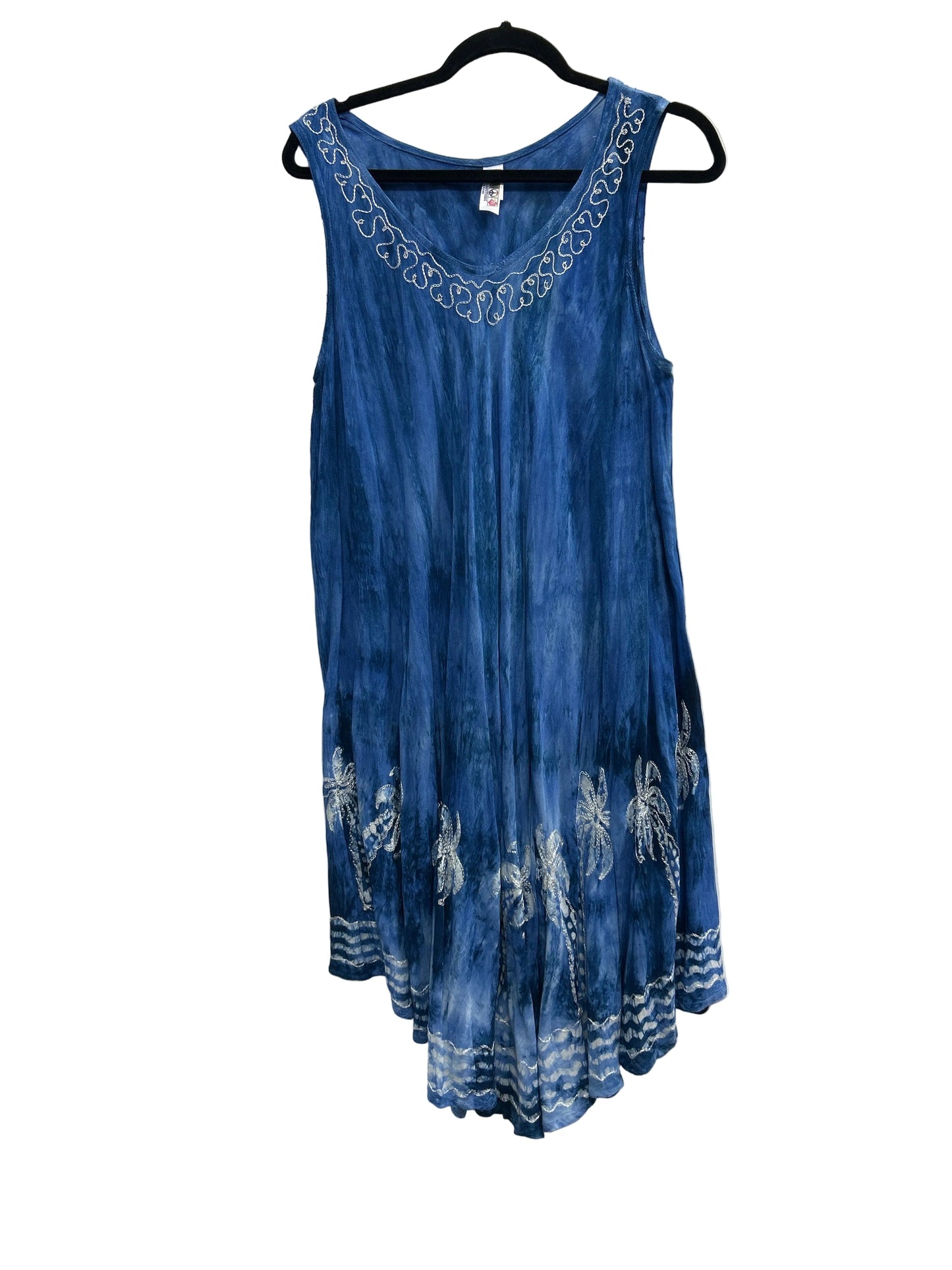 Dress Casual Midi By Clothes Mentor In Blue, Size:Xl