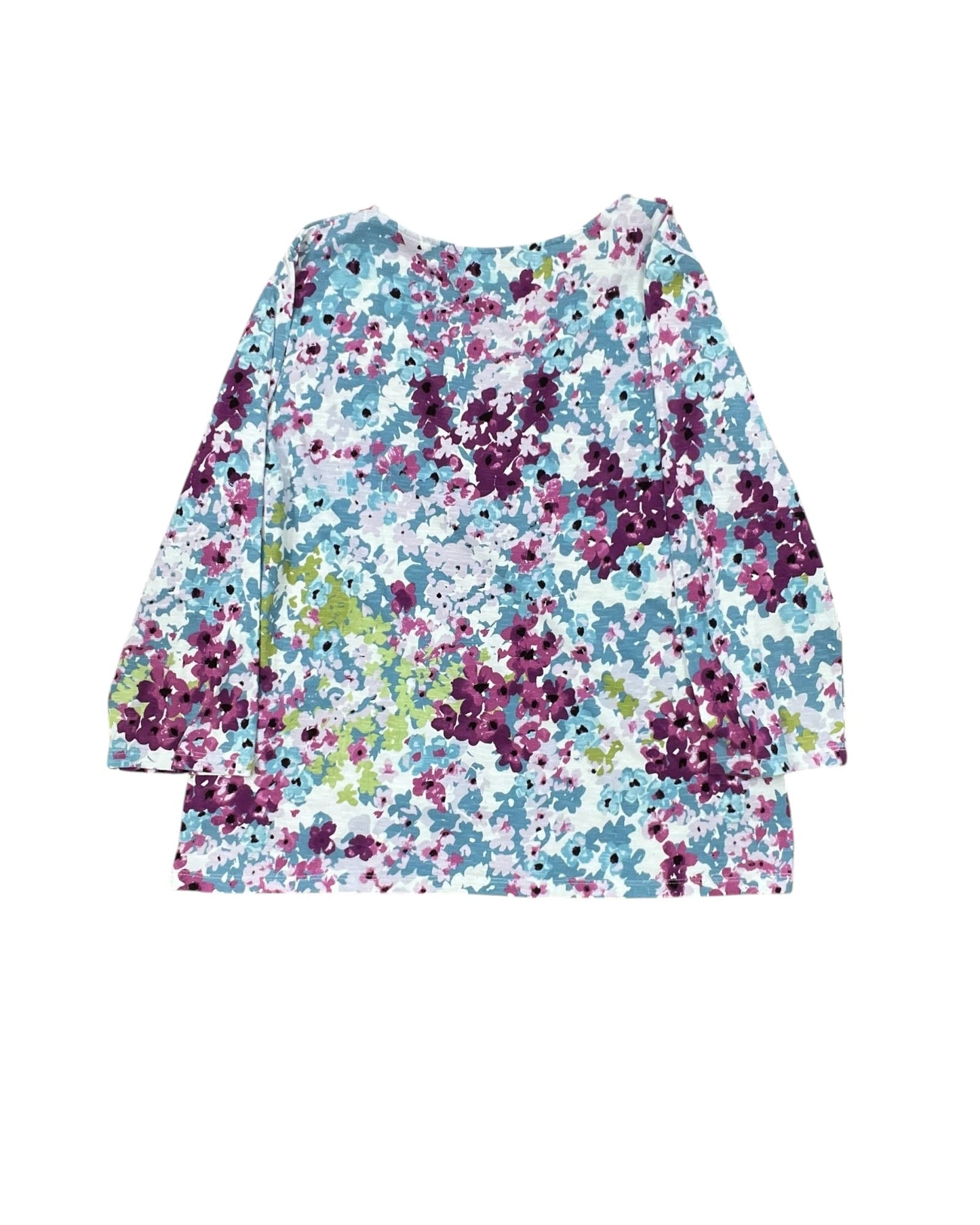 Top 3/4 Sleeve By Coldwater Creek In Floral Print, Size:M