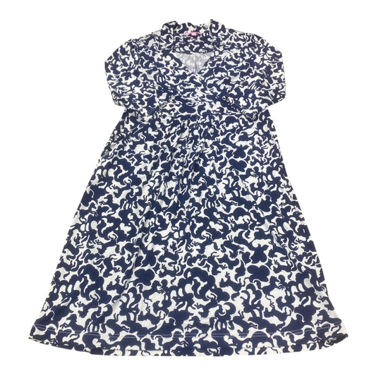 Dress Designer By Lilly Pulitzer In Blue & White, Size:L