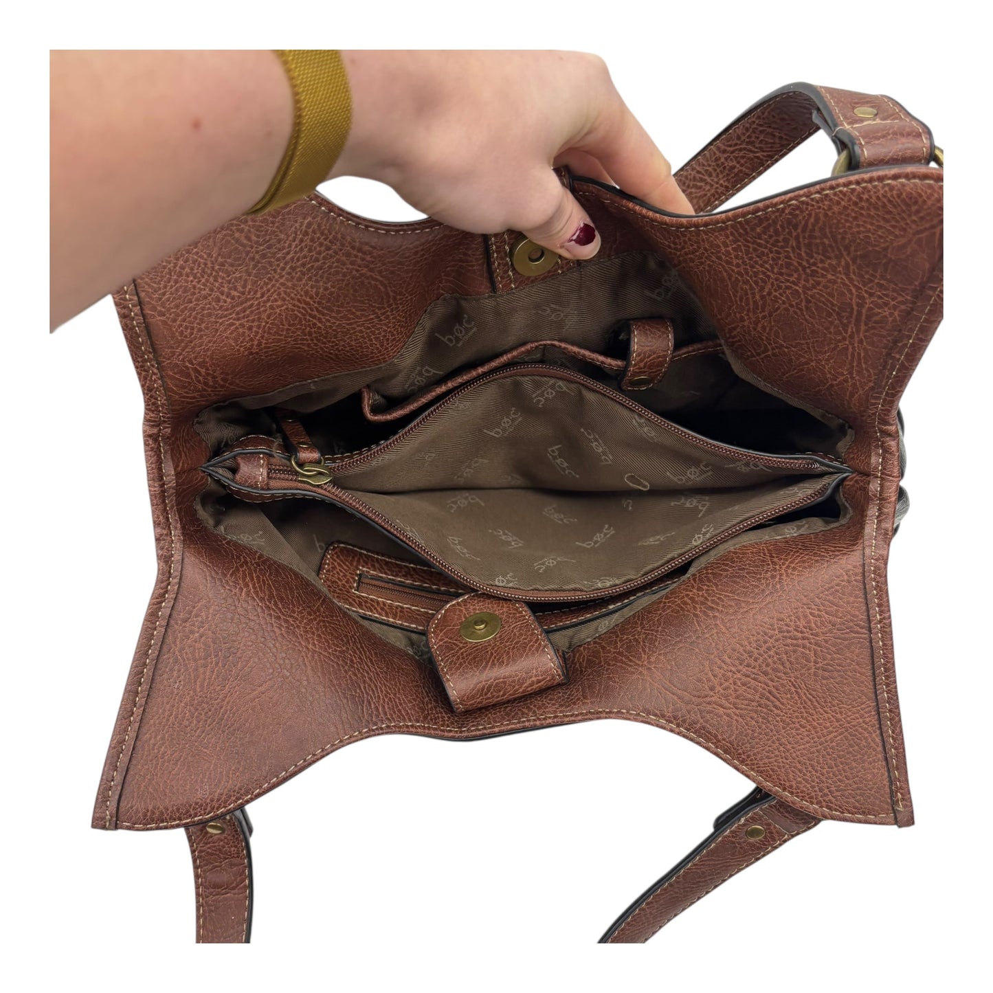 Handbag By Boc In Black & Brown, Size:Medium