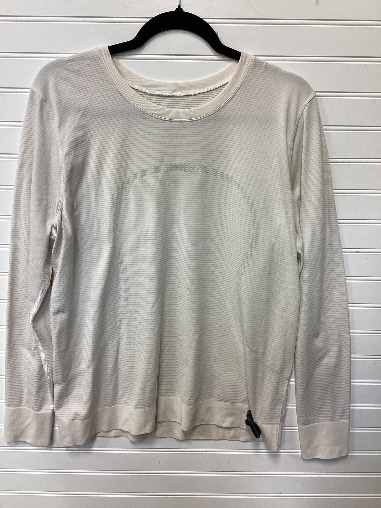 Athletic Top Ls Crewneck By Lululemon In Cream, Size:L