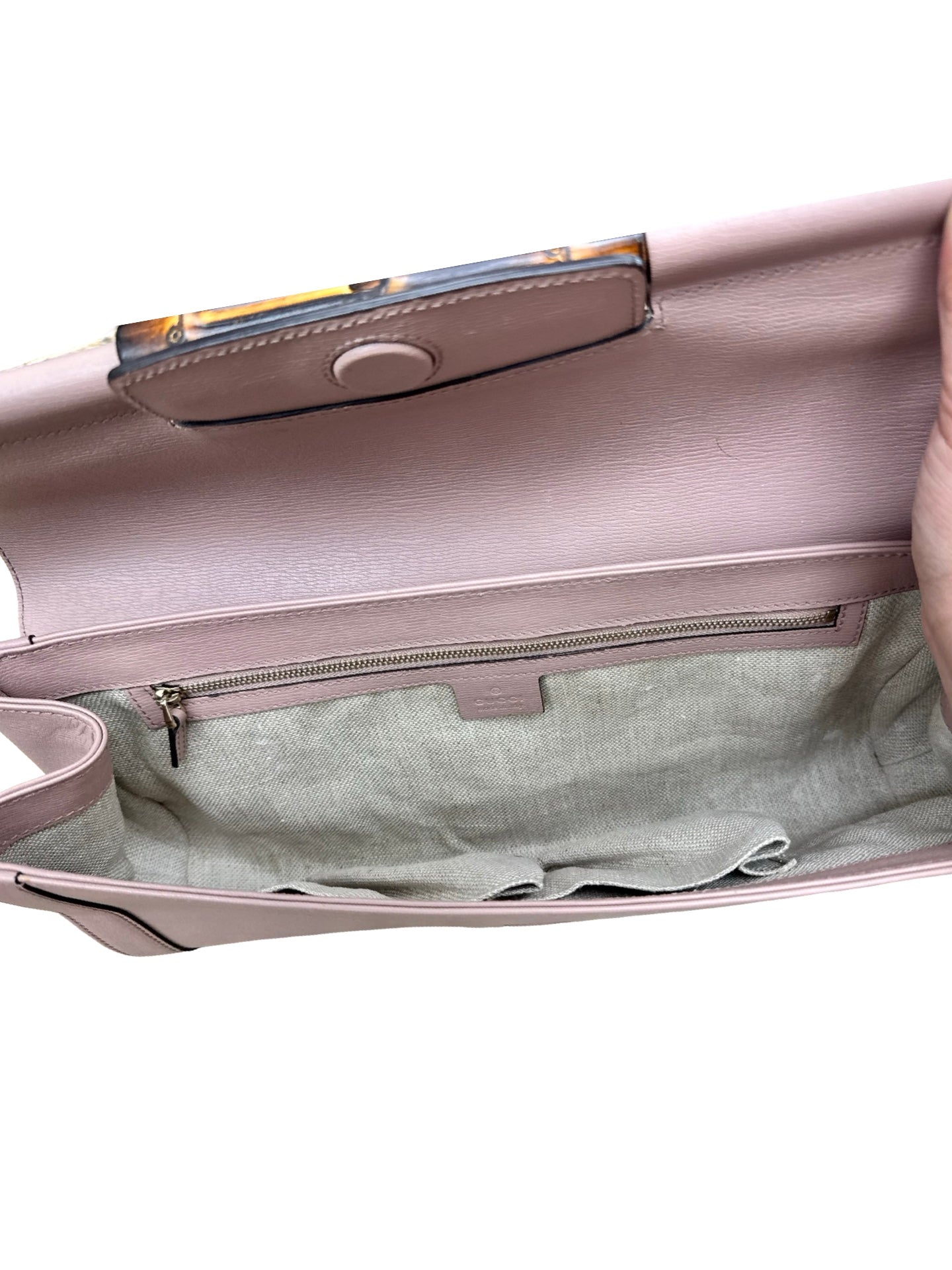 Clutch Luxury Designer By Gucci In Pink, Size:Large