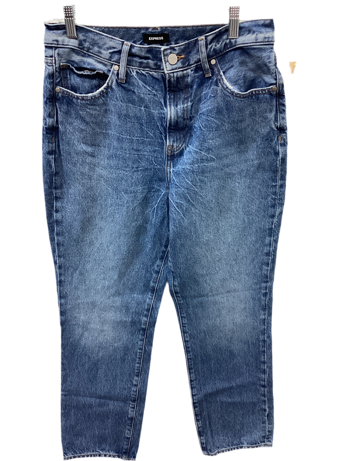 Jeans Wide Leg By Express In Blue Denim, Size:8L