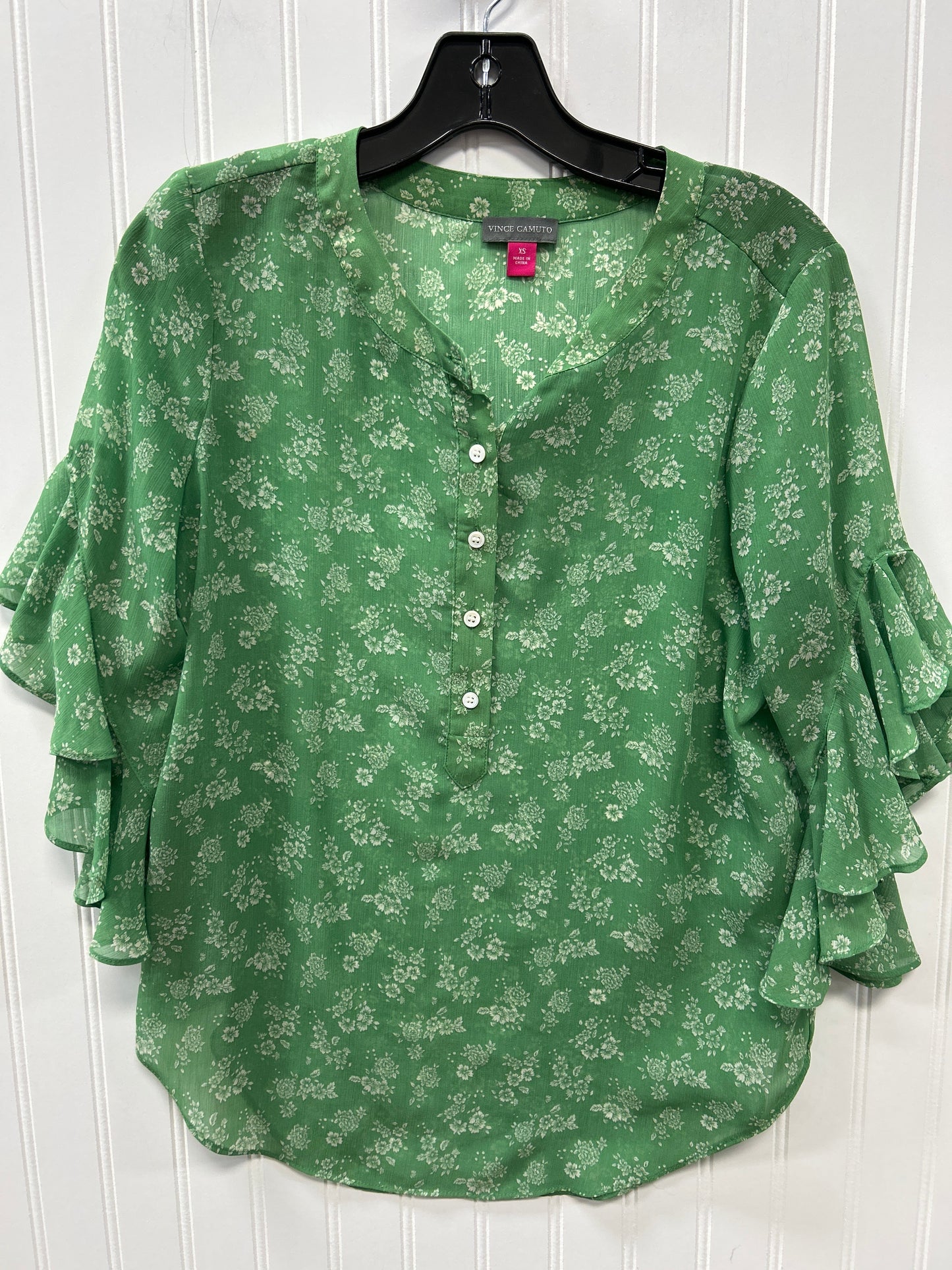 Top Ss By Vince Camuto In Green, Size:Xs