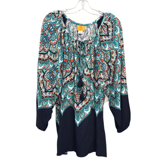 Top Ls By Ruby Rd In Blue & Green, Size:1X