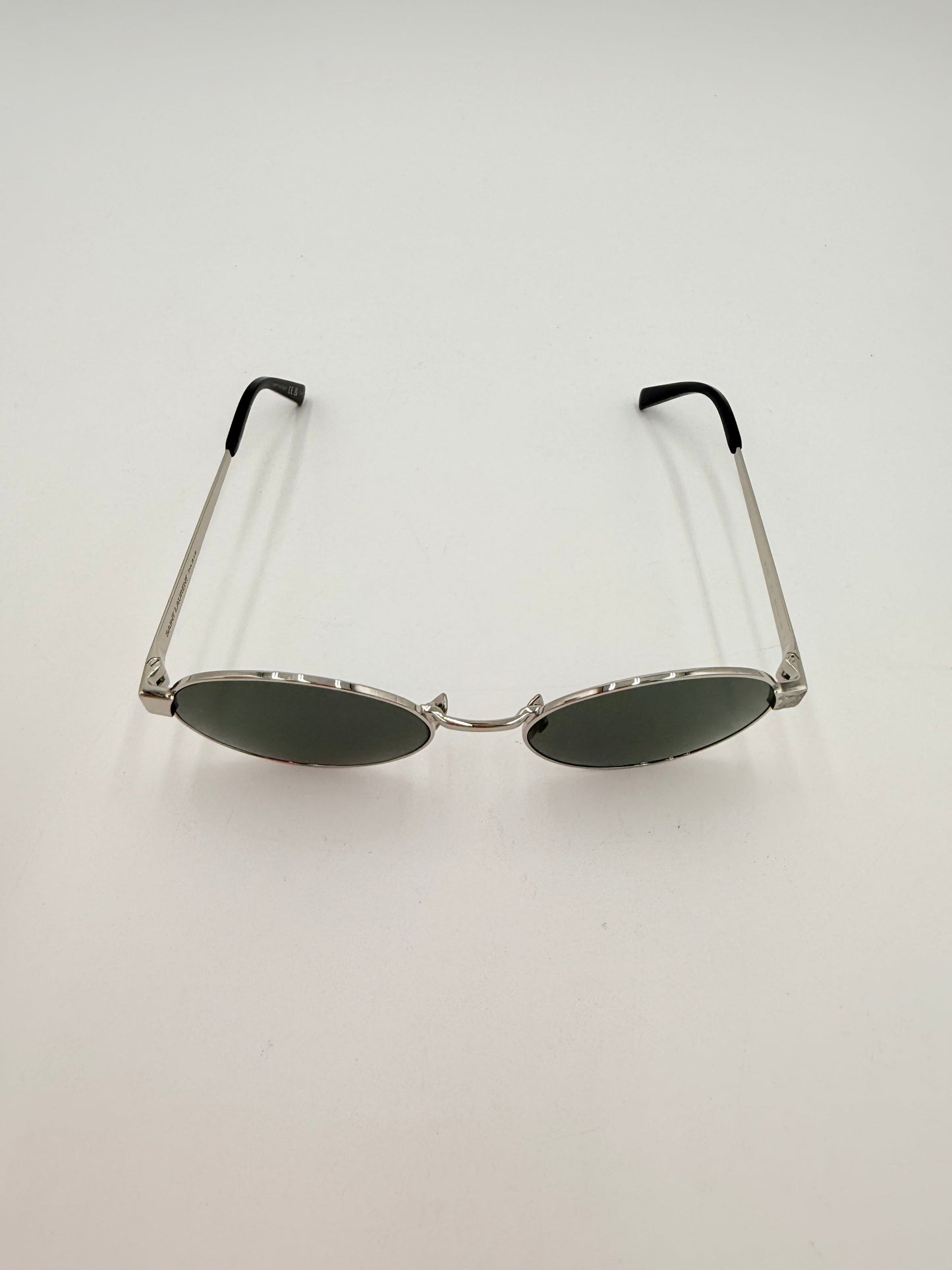 Sunglasses Luxury Designer By Yves Saint Laurent In Silver