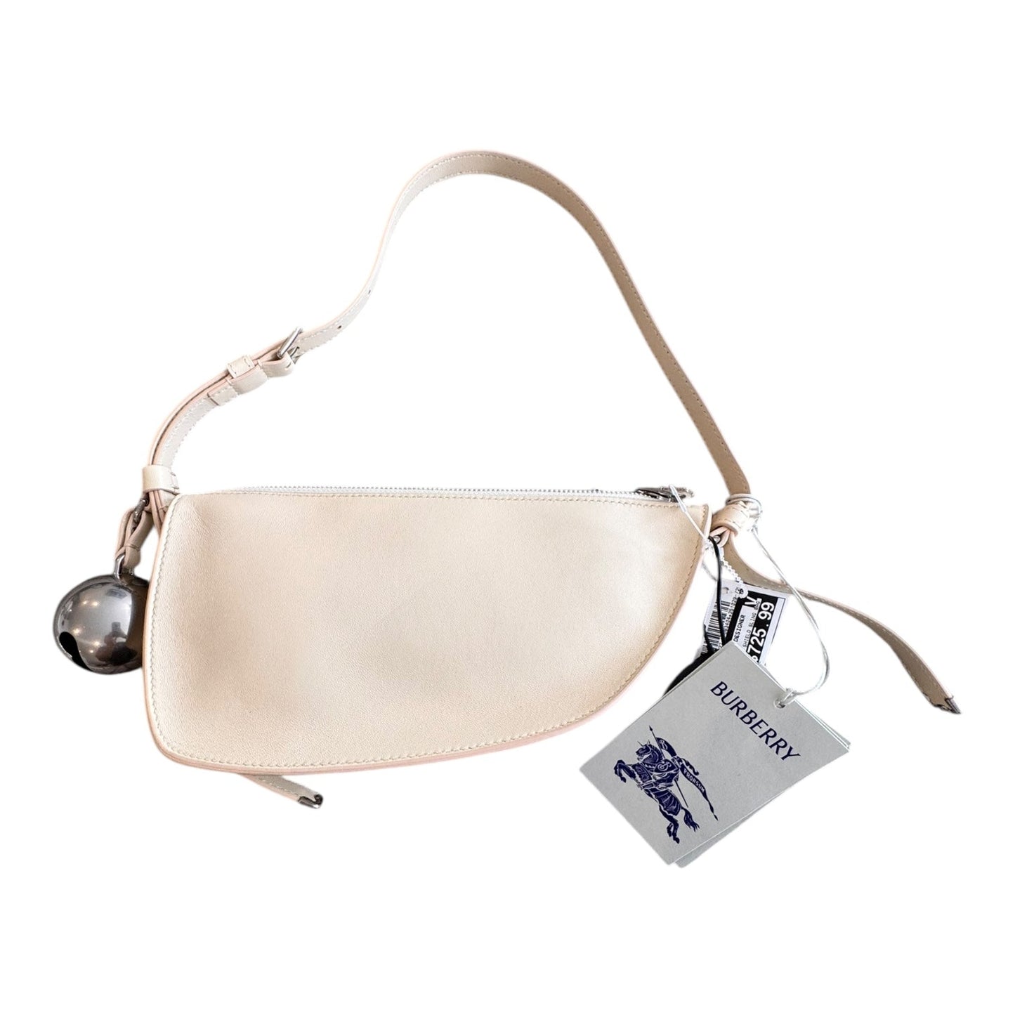 Handbag Luxury Designer By Burberry In Cream, Size:Small