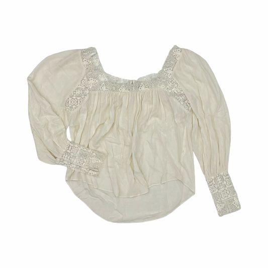 Blouse Ls By Free People In Cream, Size:Xs