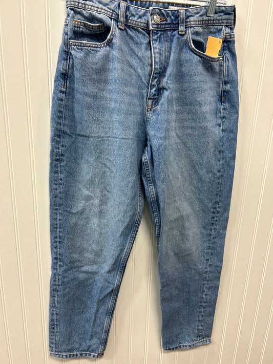Jeans Wide Leg By Zara In Blue Denim, Size:6
