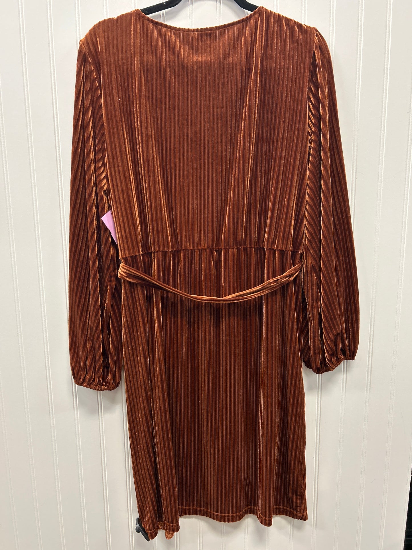 Dress Party Midi By Simple In Bronze, Size:Xl