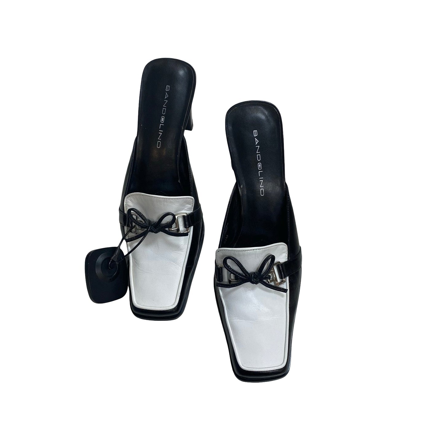 Shoes Heels Block By Bandolino In Black & White, Size:5.5