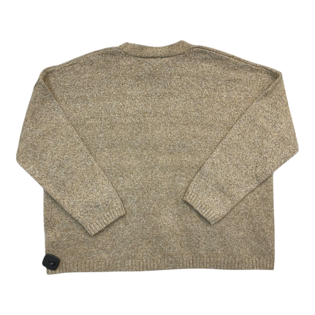 Sweater Cardigan By Well Worn In Taupe, Size:Xxl