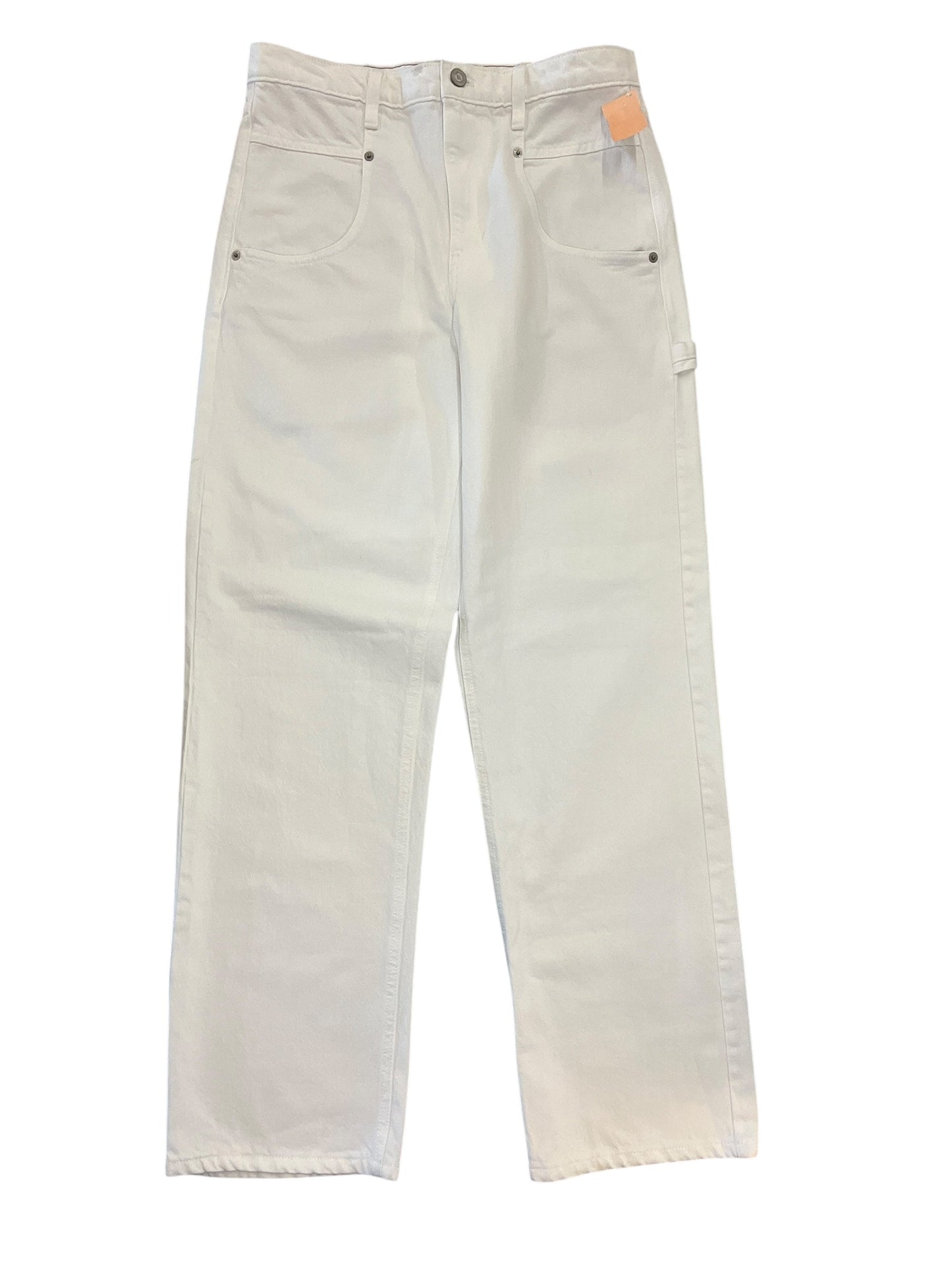 Jeans Straight By Banana Republic In White Denim, Size:4