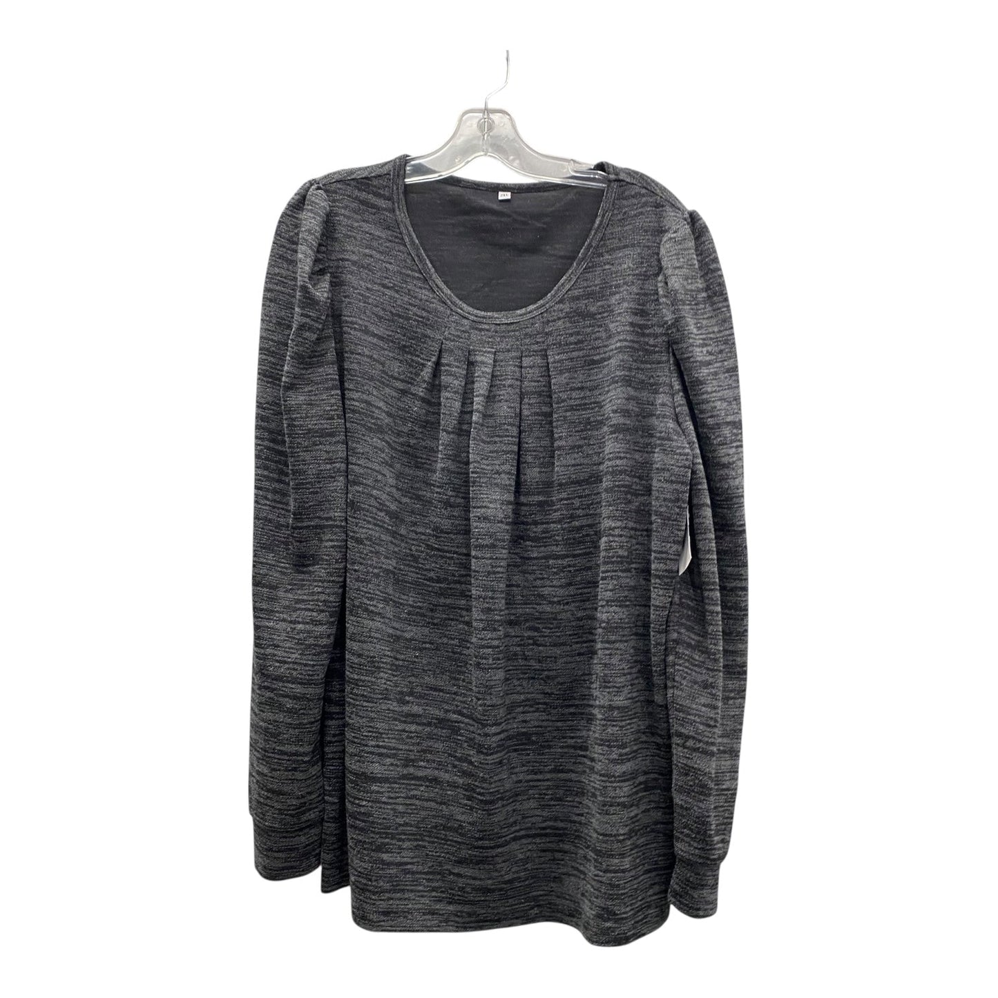 Top Ls  In Grey, Size:2X