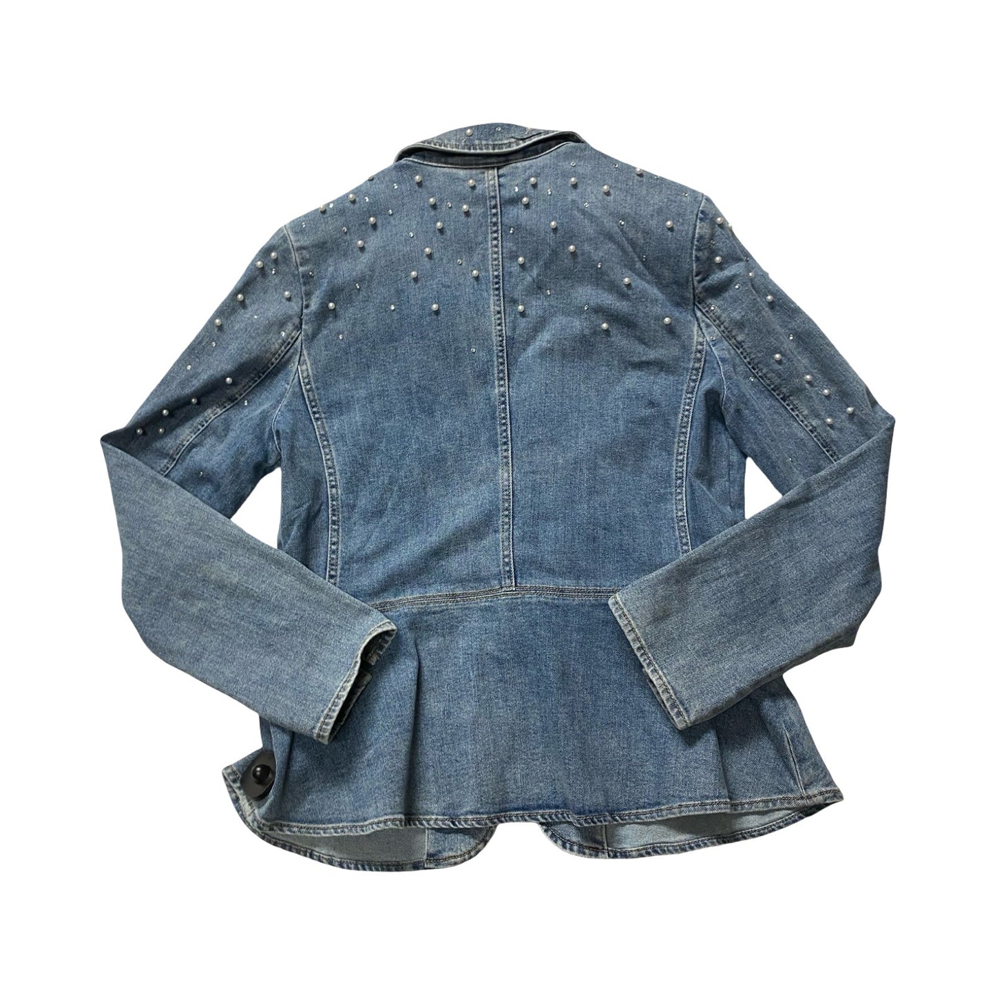 Jacket Denim By Chicos In Blue Denim, Size:8