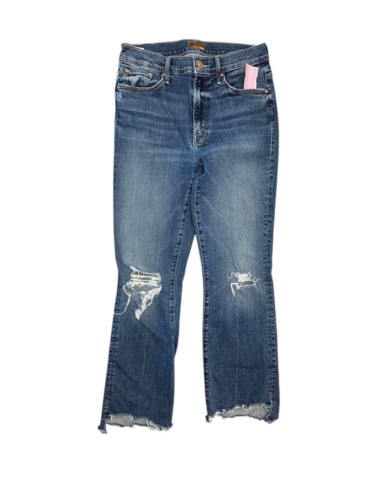 Jeans Cropped By Mother In Blue Denim, Size:4