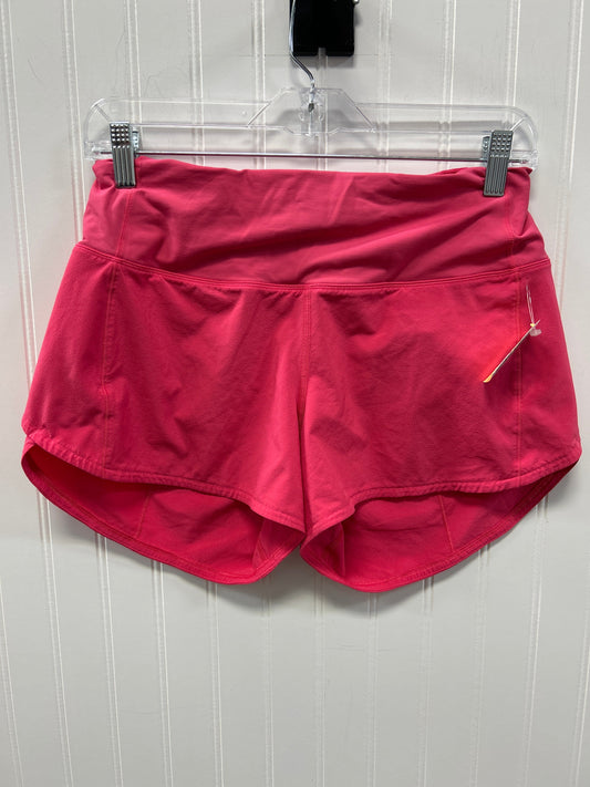 Athletic Shorts By Lululemon In Pink, Size:2