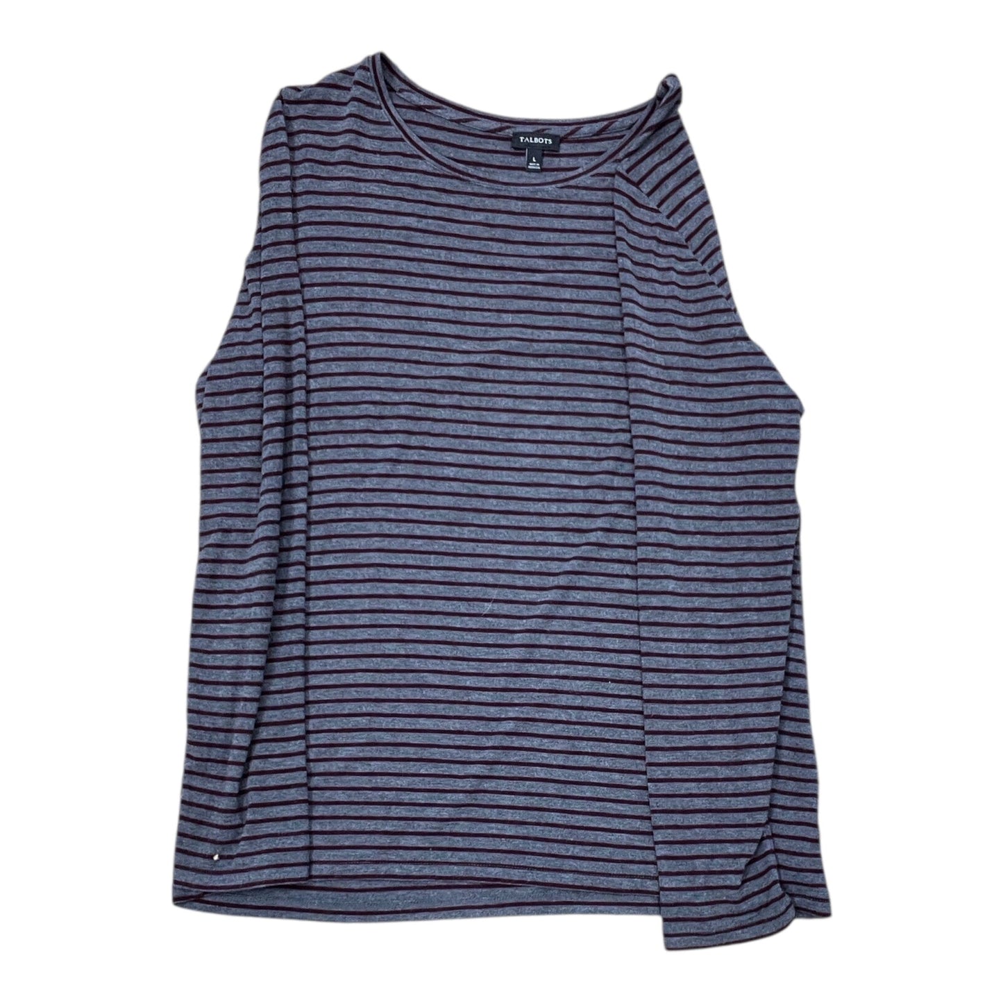 Top Ls By Talbots In Grey & Red, Size:L