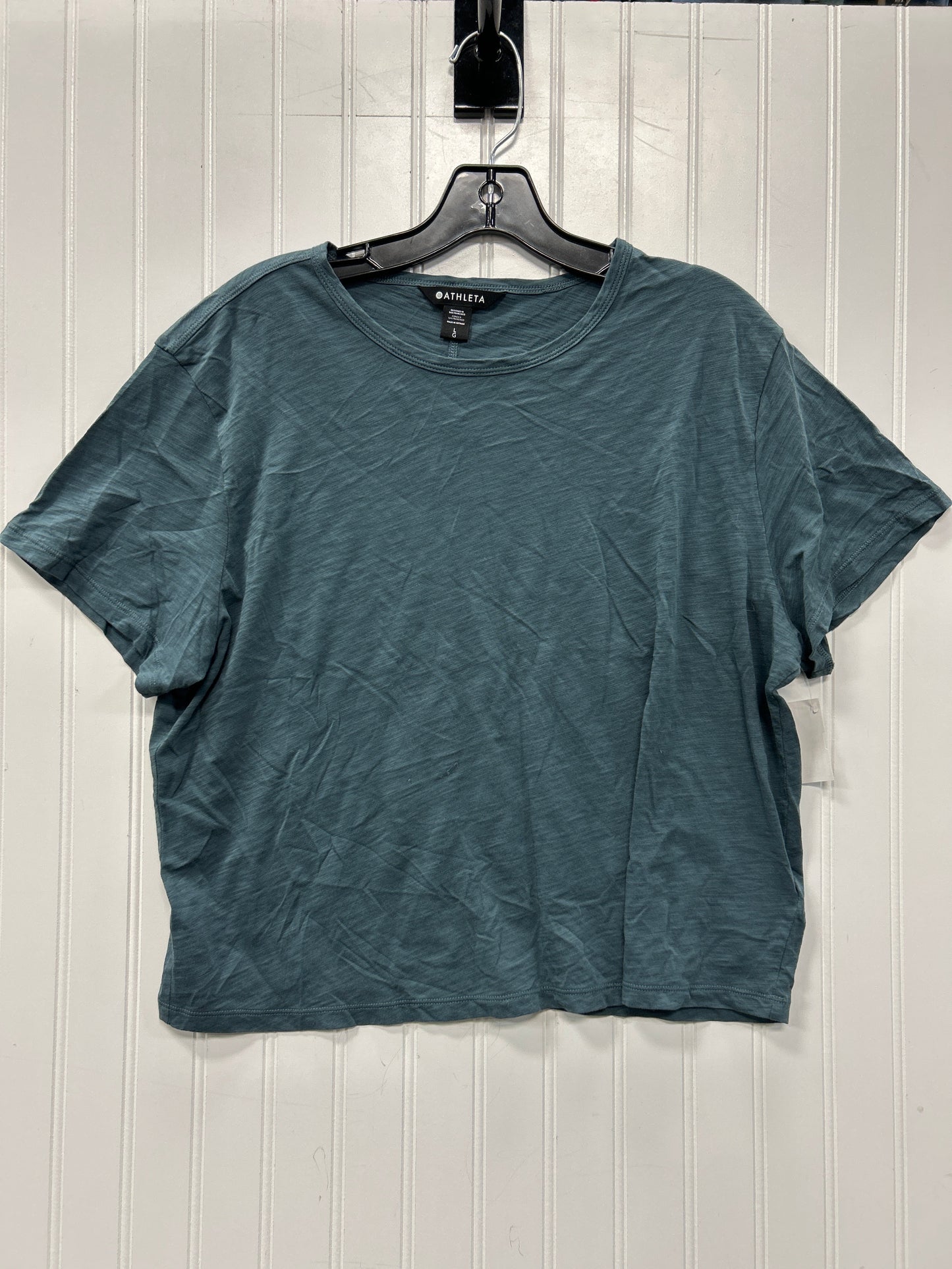 Athletic Top Ss By Athleta In Blue, Size:L