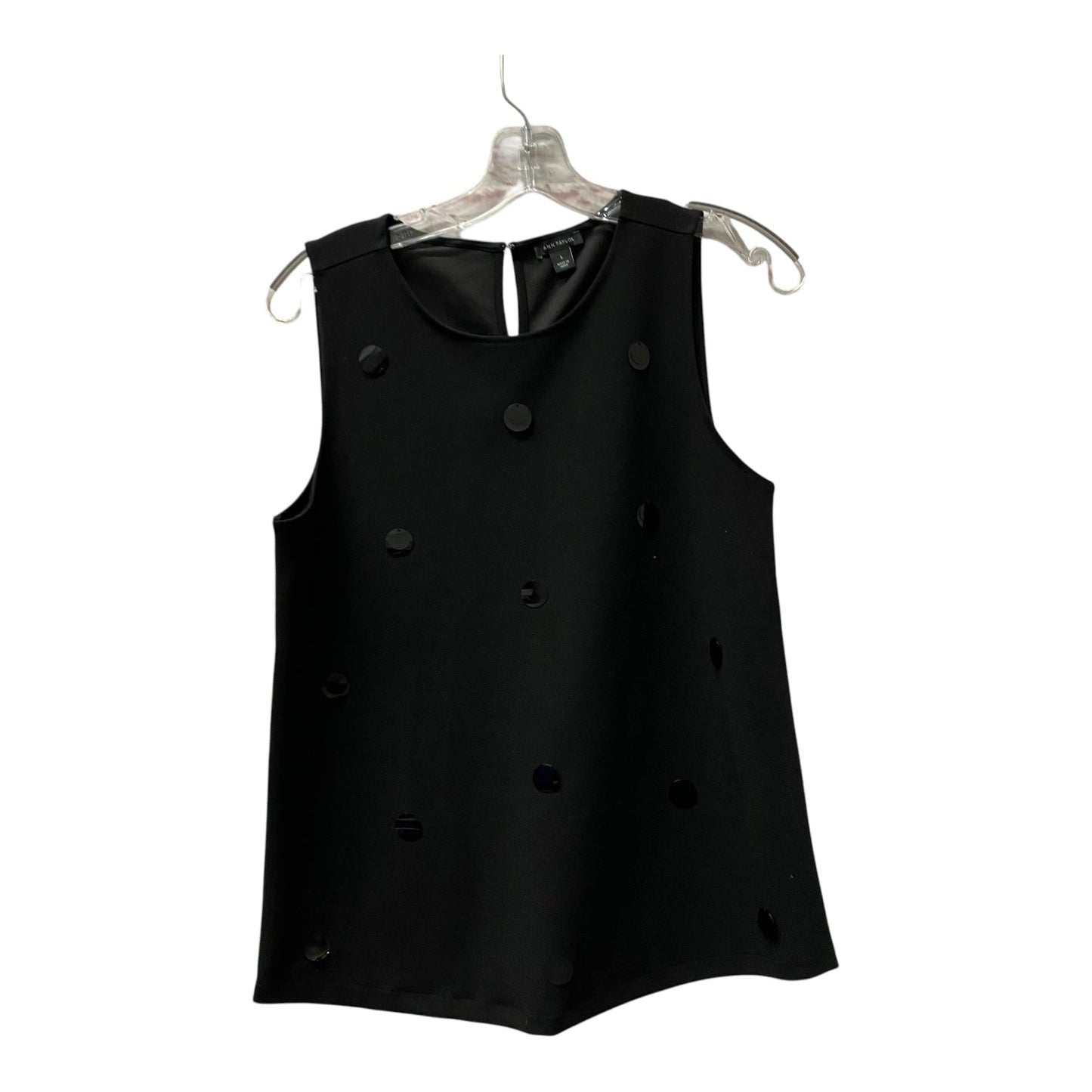 Top Sleeveless By Ann Taylor In Black, Size:S