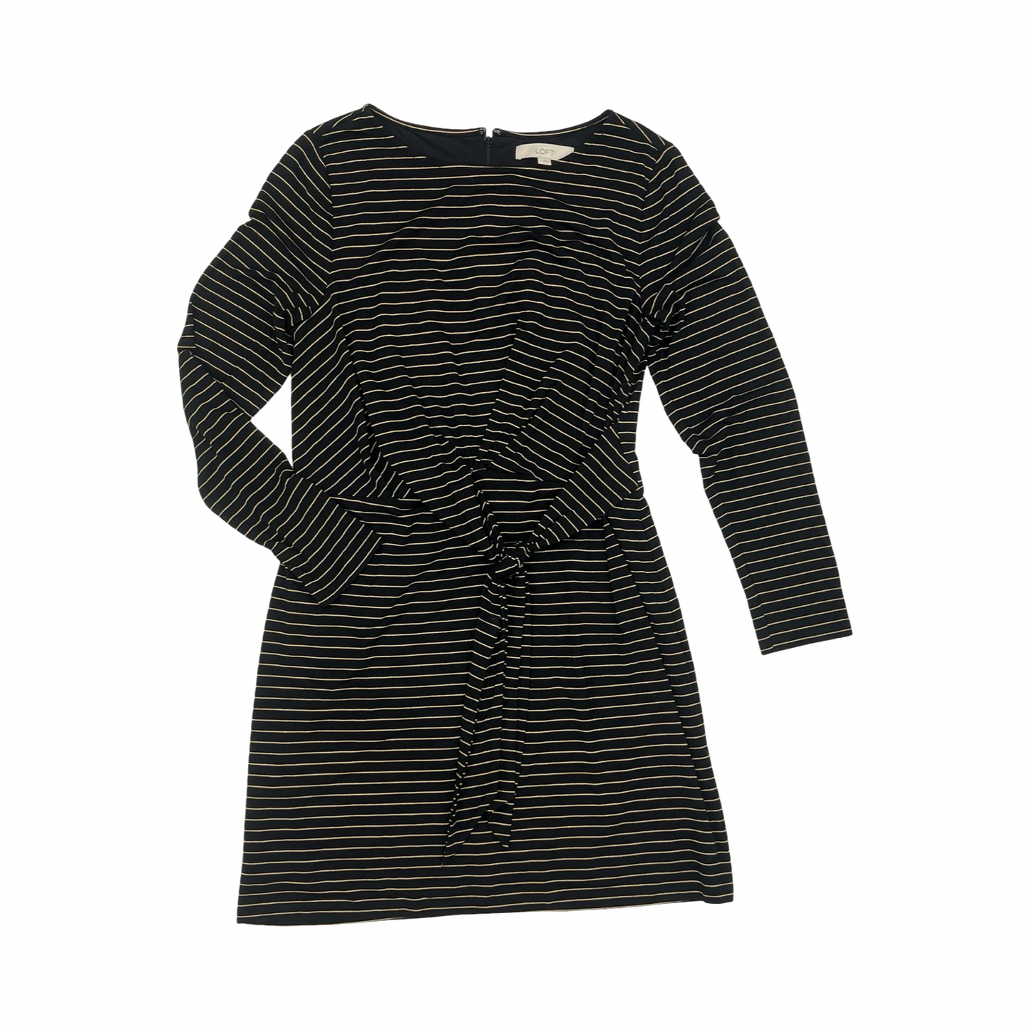 Dress Party Short By Loft In Black & Gold, Size:L