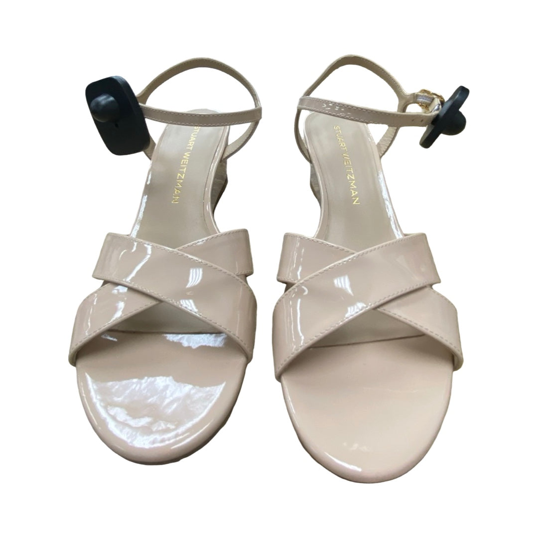 Shoes Heels Wedge By Stuart Weitzman In Beige, Size:8.5
