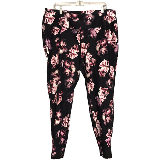 Athletic Leggings By Torrid In Floral Print, Size:4X