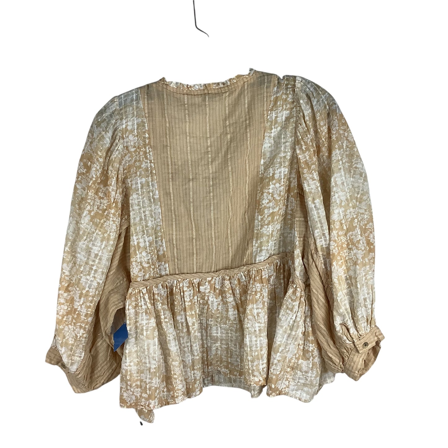 Top Long Sleeve By American Eagle In Tan, Size: S