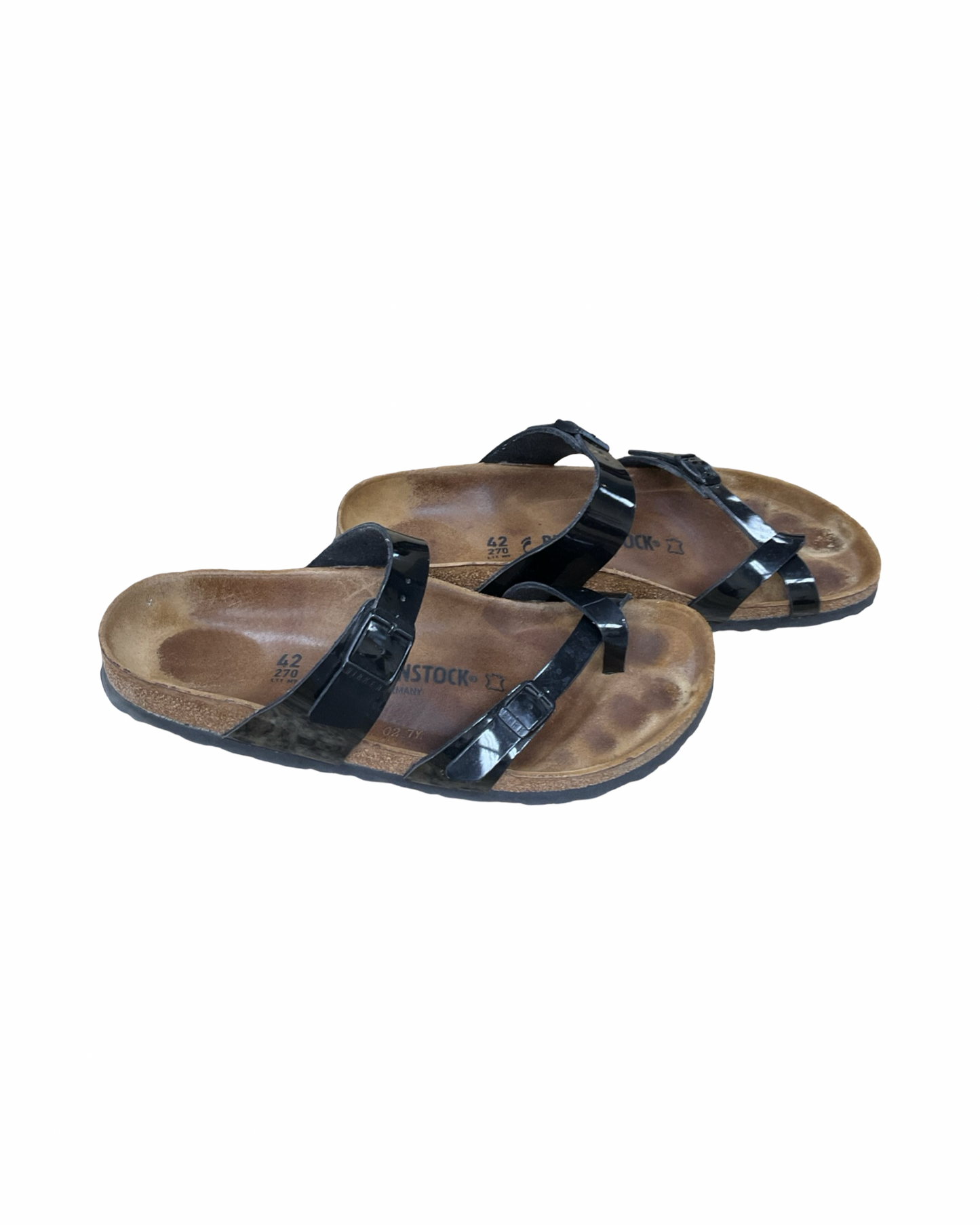 Sandals Flats By Birkenstock In Black, Size:11
