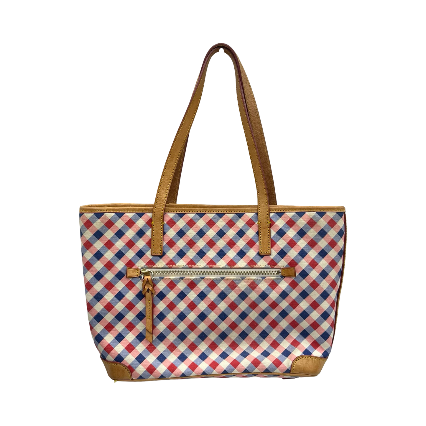 Handbag Designer By Dooney And Bourke In Blue & Red, Size:Medium
